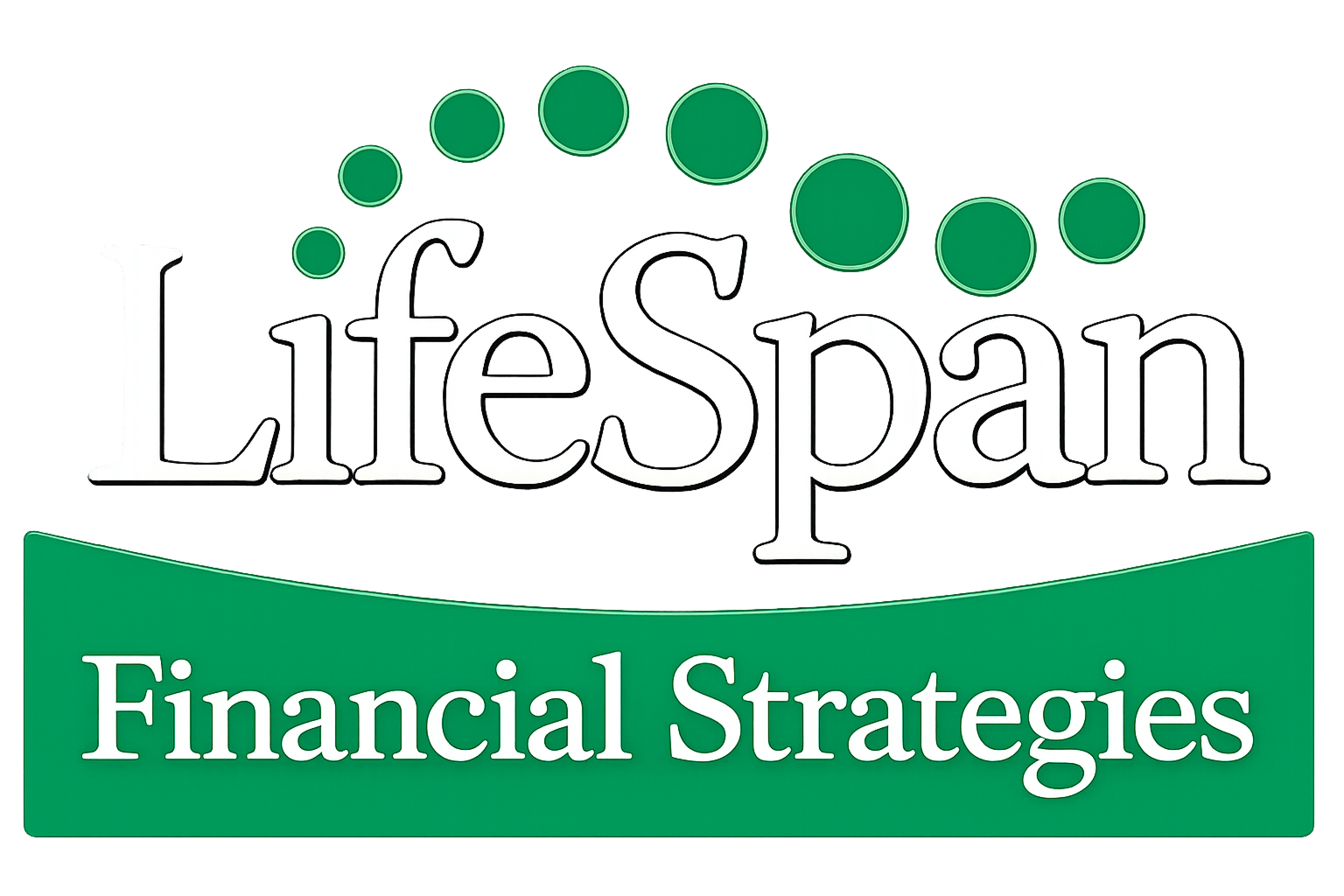 The lifespan financial strategies logo is green and white.