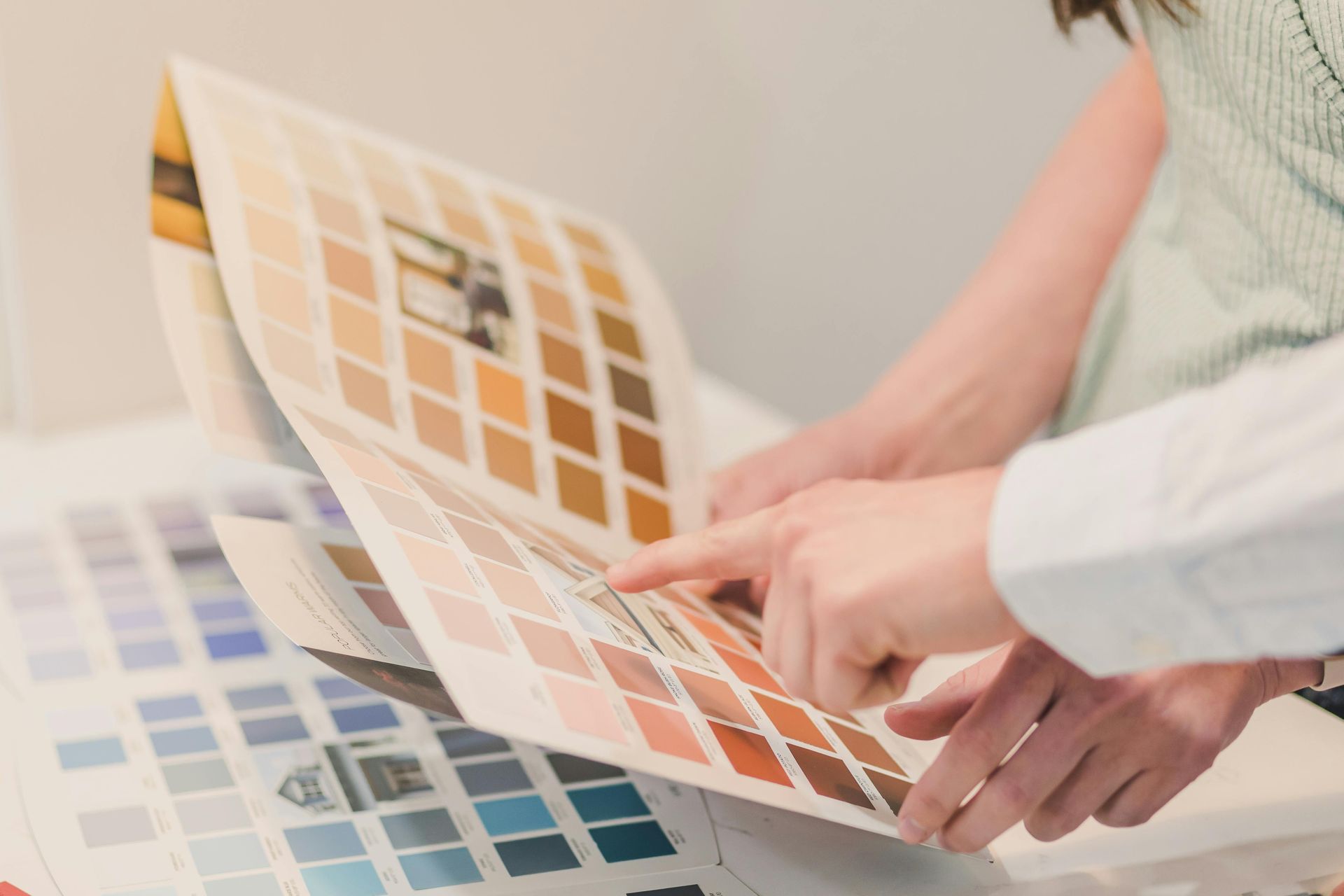 choosing paint swatches