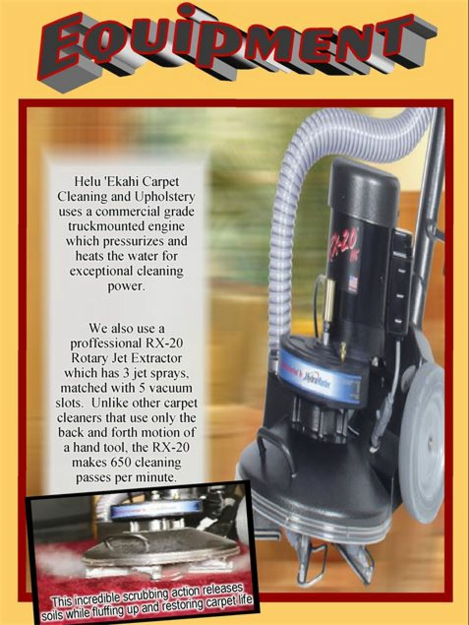 A picture of a vacuum cleaner with the word equipment on it