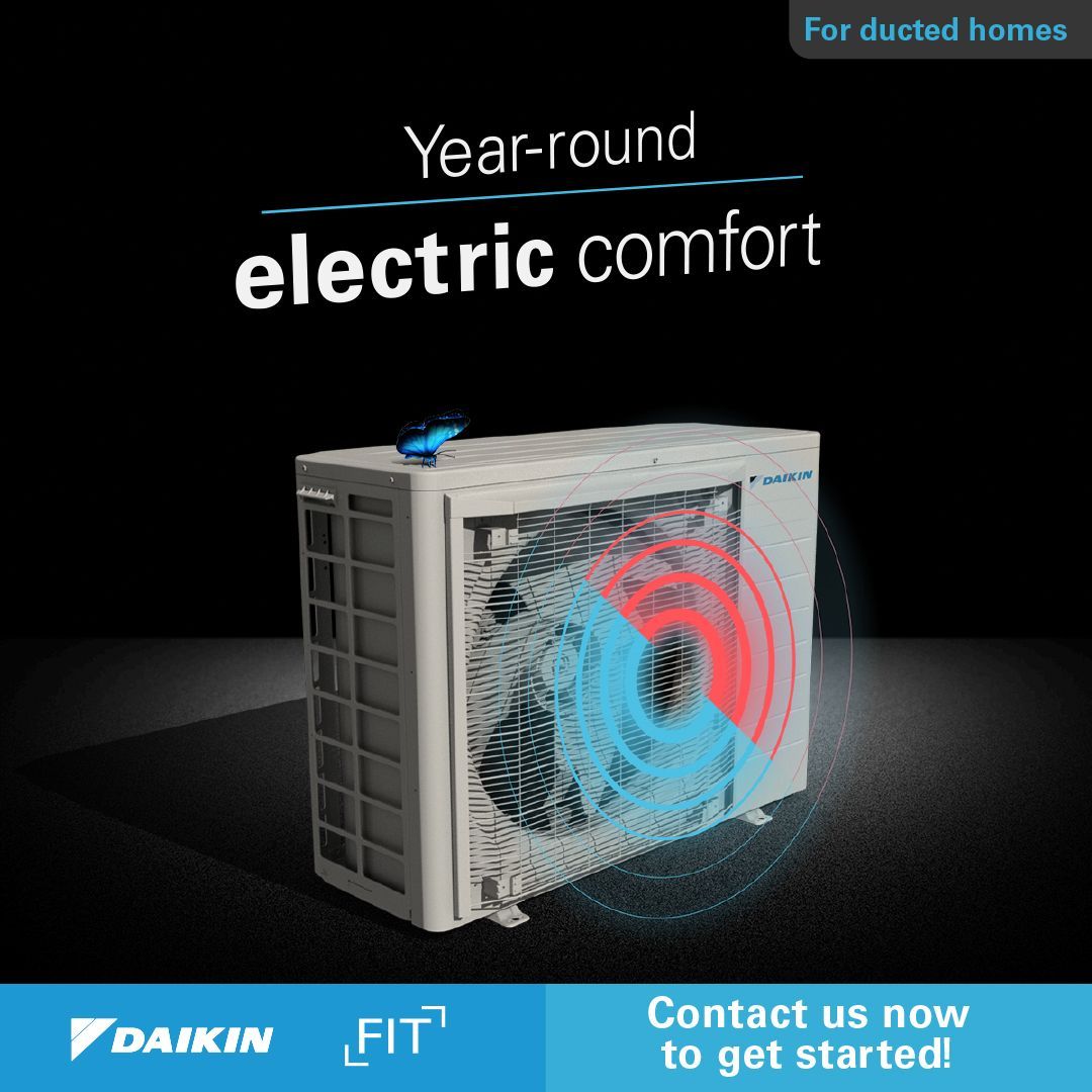 An ad for a daikin air conditioner that says year round electric comfort