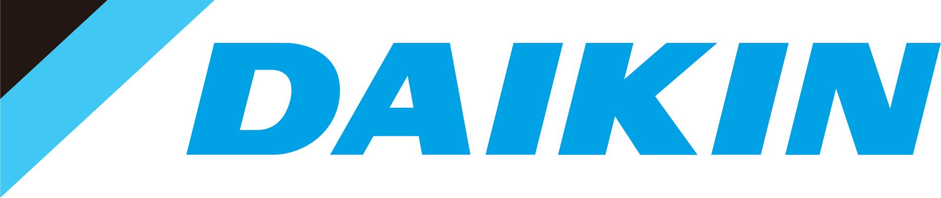 The daikin logo is blue and black on a white background.