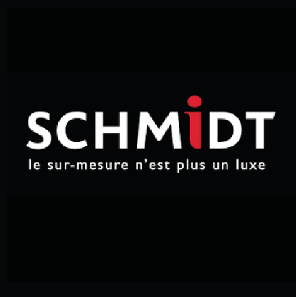 The logo for schmidt le sur-mesure n'est plus un luxe