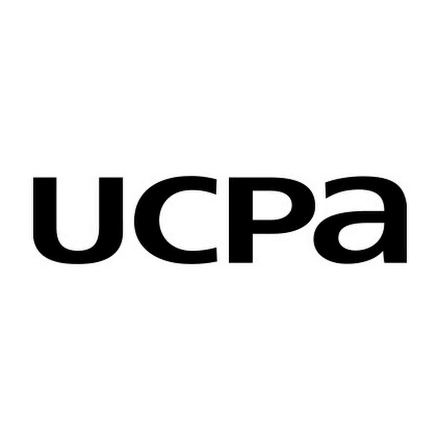 Le logo de l'ucpa est noir et blanc sur fond blanc.