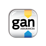 Un logo de gan assurances sur fond blanc