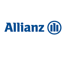 Le logo allianz est bleu et blanc sur fond blanc.