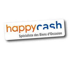 Un logo pour une entreprise appelée happycash sur fond blanc.