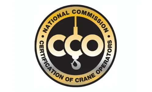 CCO certification logo with text: "National Commission for the Certification of Crane Operators."