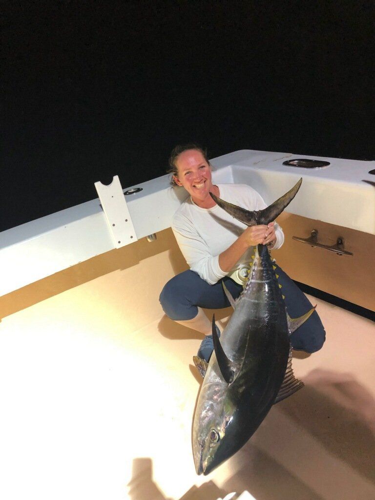 Fishing Destin, FL | Destin Harbor | Charter Boat Relentless | www.charterboatrelentless.com | A Luxury Charter Boat at Everyday Rates | 65' x 20' | Charlie the Tuna for Dinner!