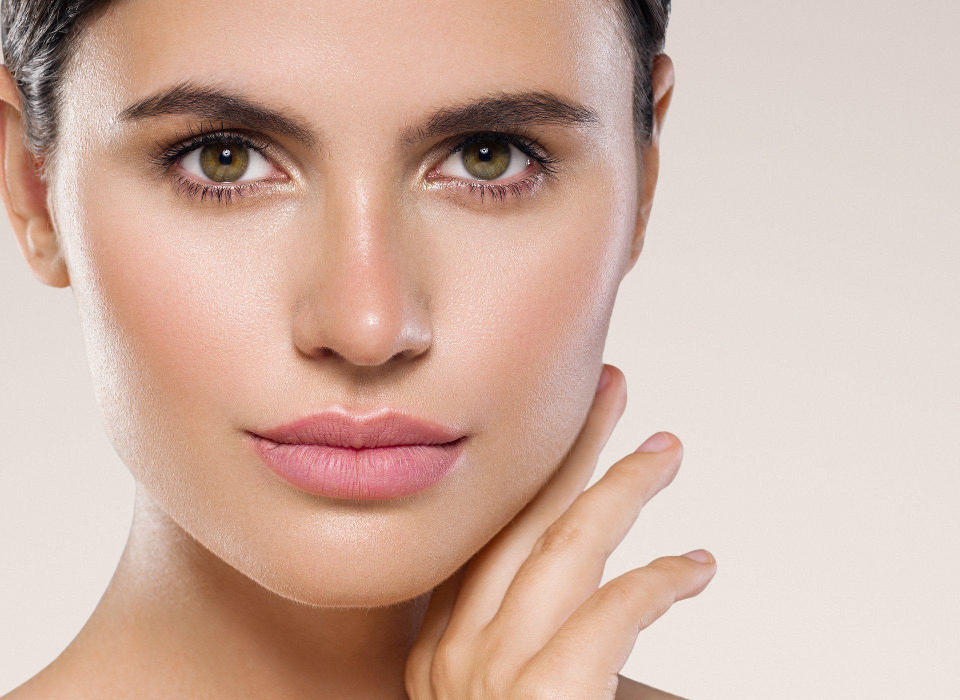 close up of a woman's face