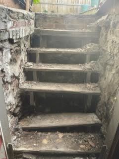 basement hatchway that has failed