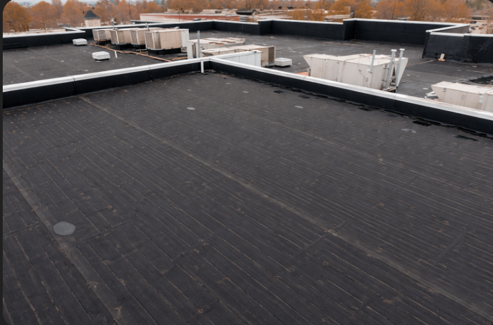 black flat commercial roof,black flat torch roof
