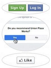 A screenshot of a facebook page asking if you recommend union pizza works.