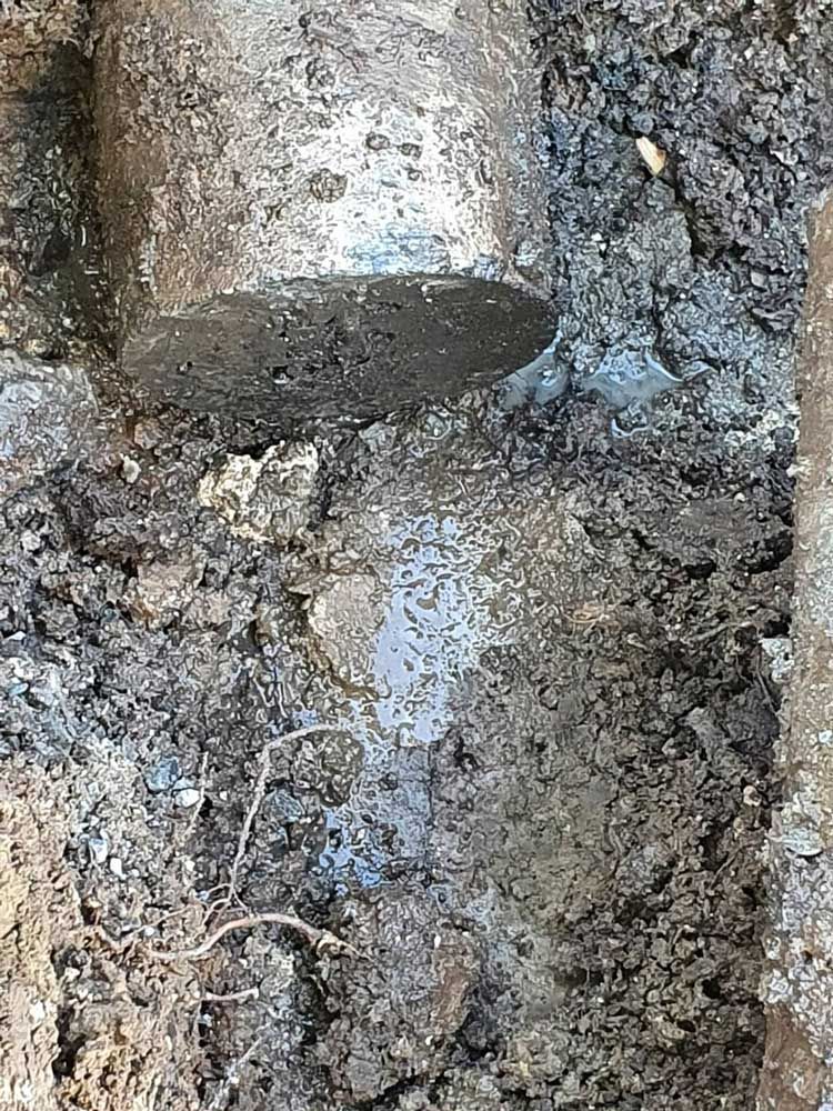 Significant Soil Obstruction Affecting The Pipe — Town & Country Plumbing Victoria in Greendale, VIC