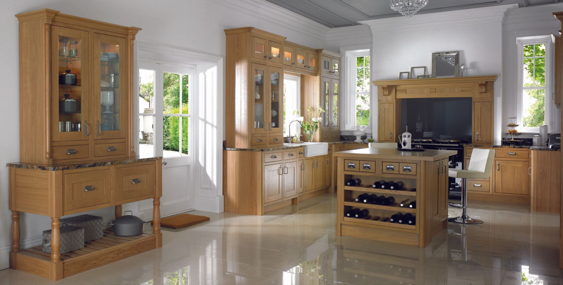 Wooden kitchen units