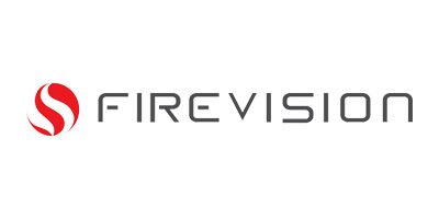 Das Firevision-Logo ist rot und schwarz auf weißem Hintergrund.