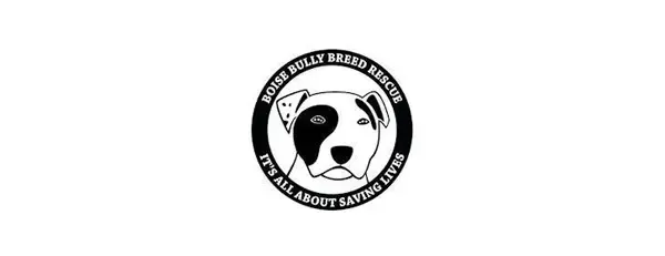 Logo for House Bully Breed Rescue with a dog and text that says