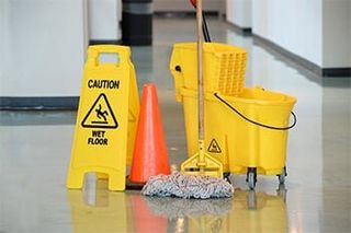 Wet Floor Sign — Janitorial Services in Winooski, VT