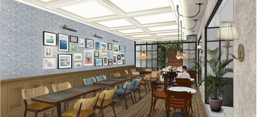 Coppa Club - Maidenhead fit-out dining area bespoke furniture 1