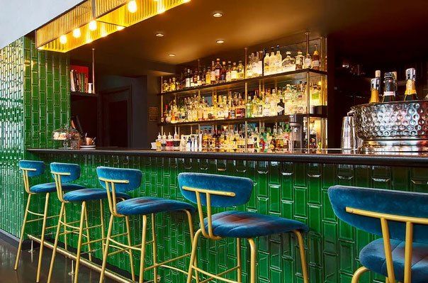 Curtain Hotel - Green Room fit-out refurbishment dining area bespoke furniture 4