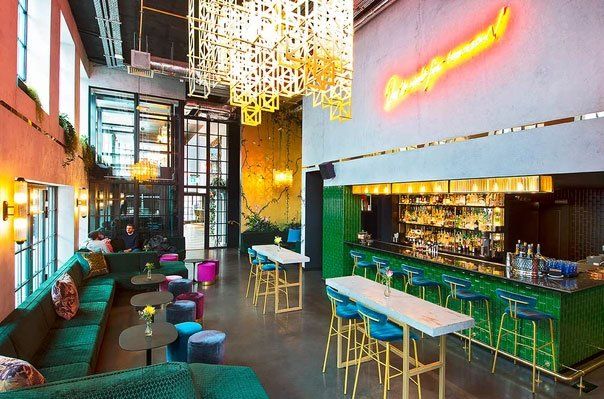 Curtain Hotel - Green Room fit-out refurbishment dining area bespoke furniture 3