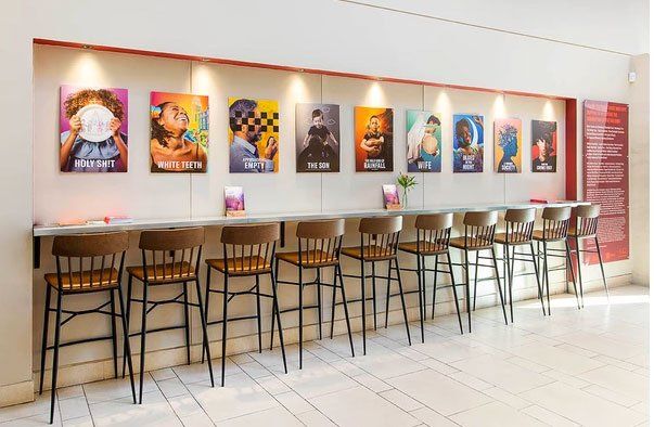 Tricycle Theatre fit-out dining area bespoke furniture 2