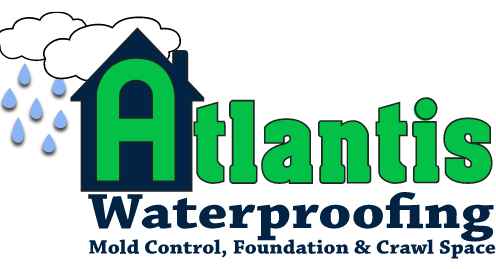 The logo for atlantis waterproofing mold control foundation and crawl space