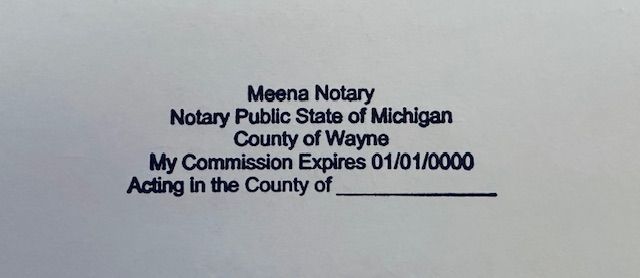 A notary public state of Michigan county of Wayne.