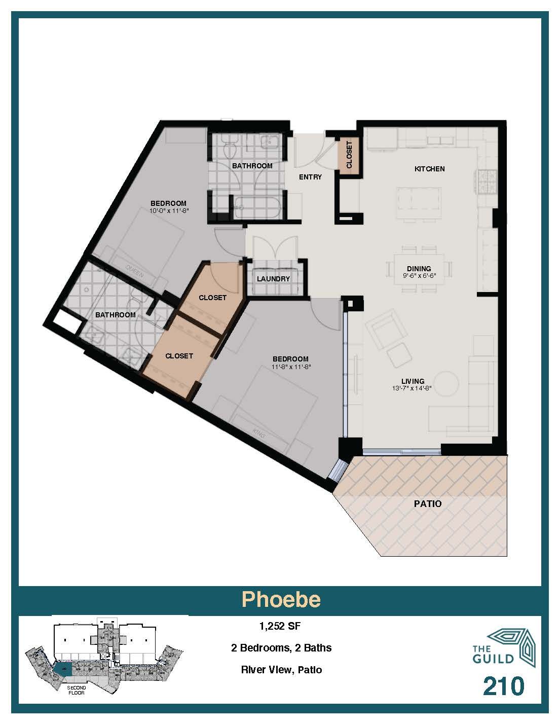 A floor plan of a apartment called wren 312