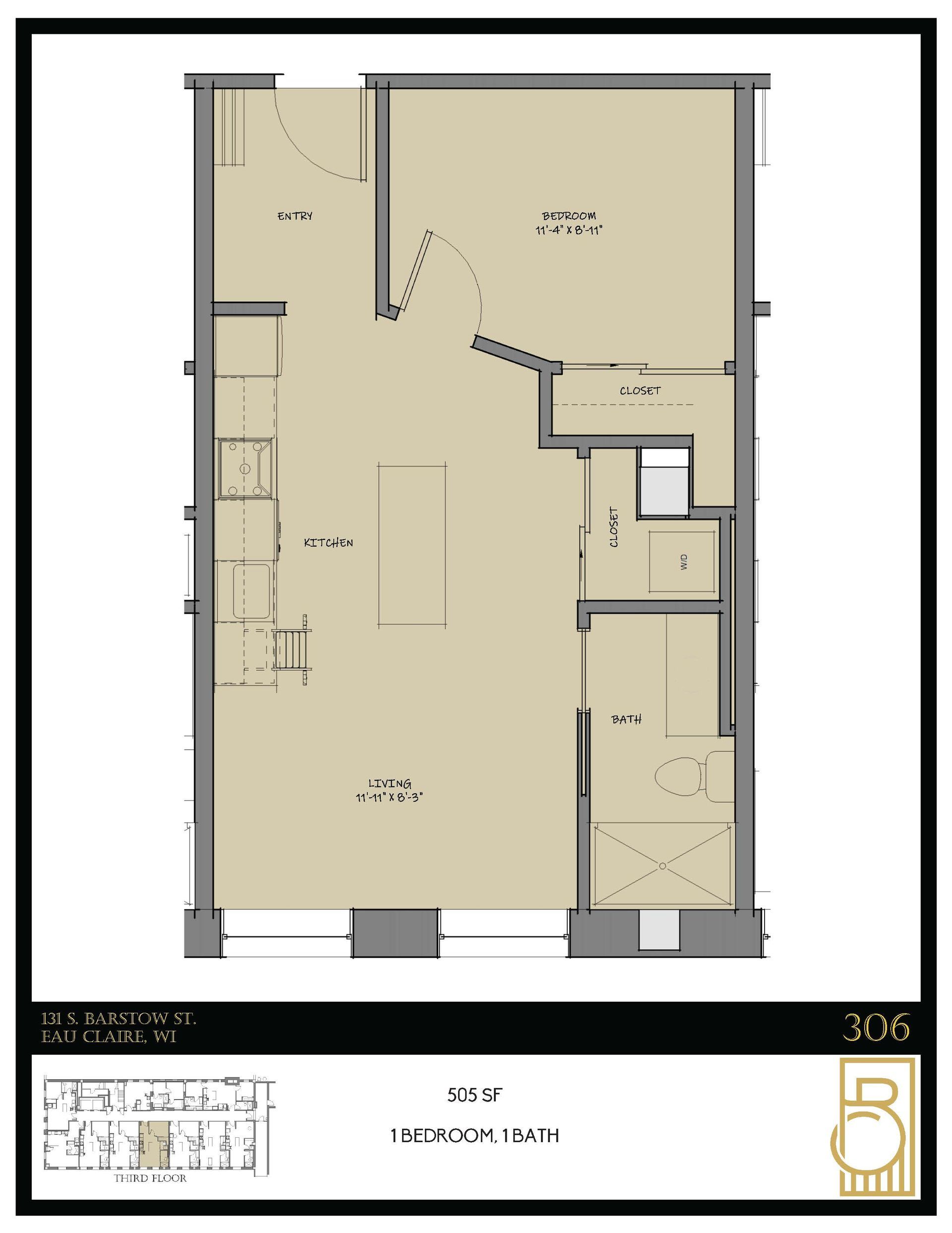 A floor plan of a house with the number 5 on it