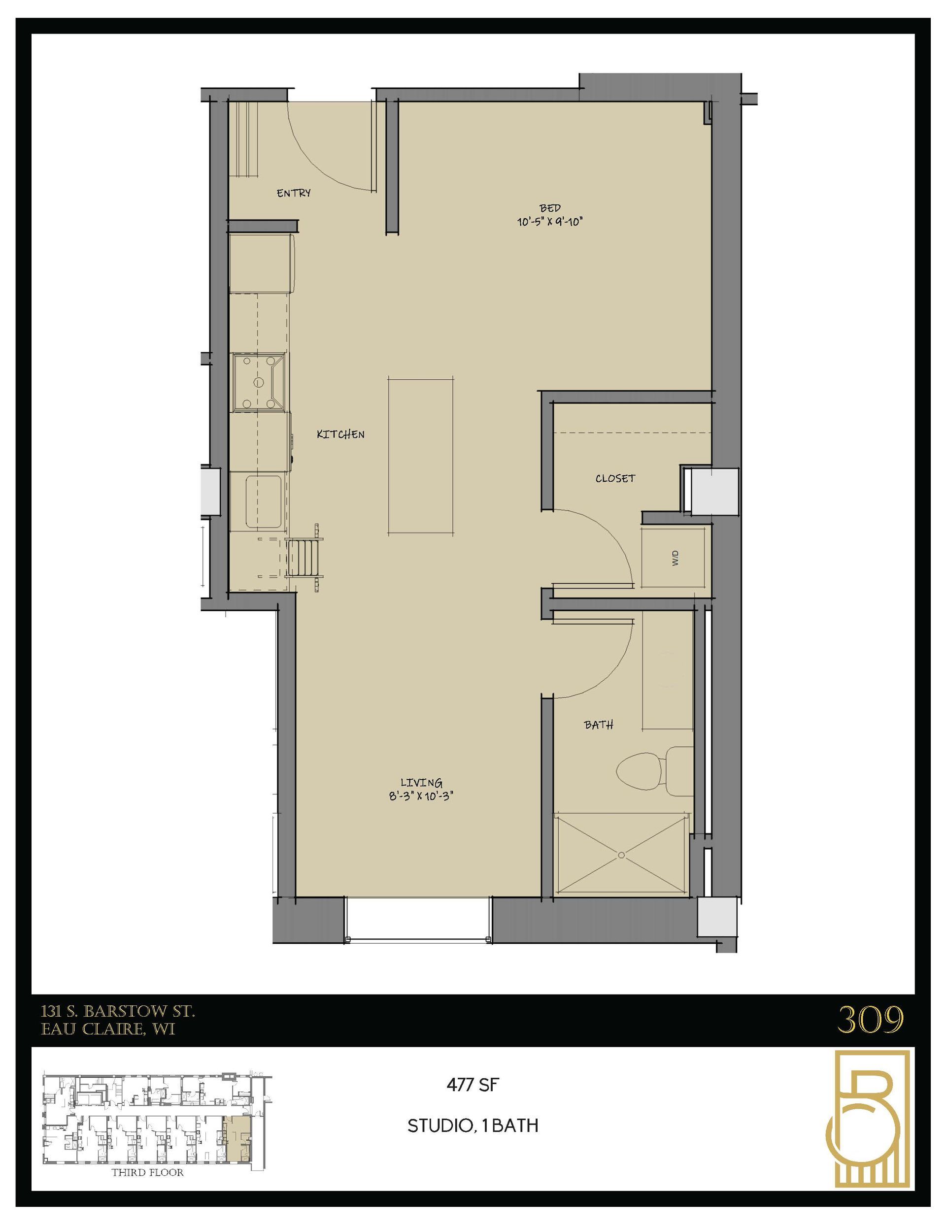 A floor plan of a house with the number 5 on it