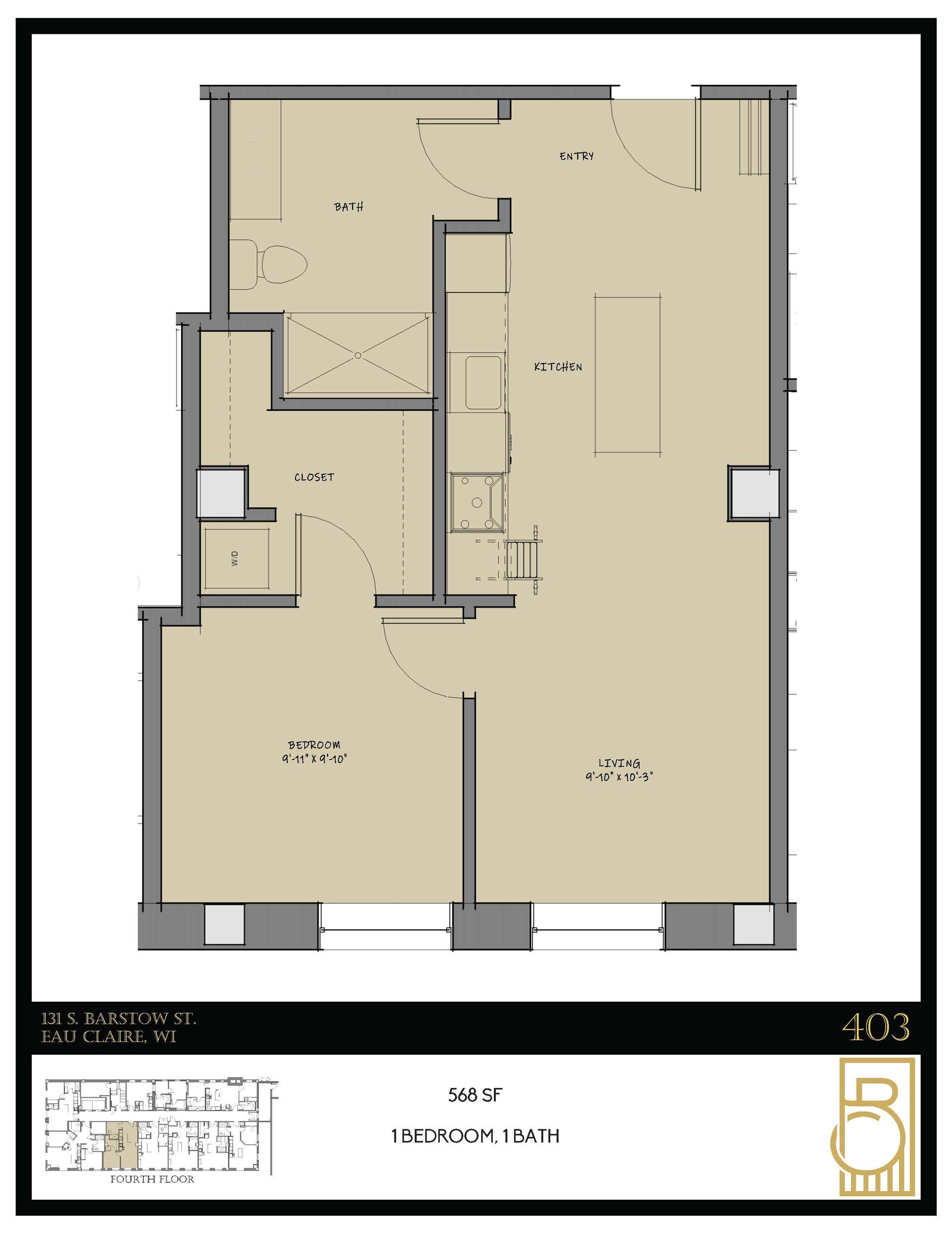 A floor plan of a house with the number 5 on it