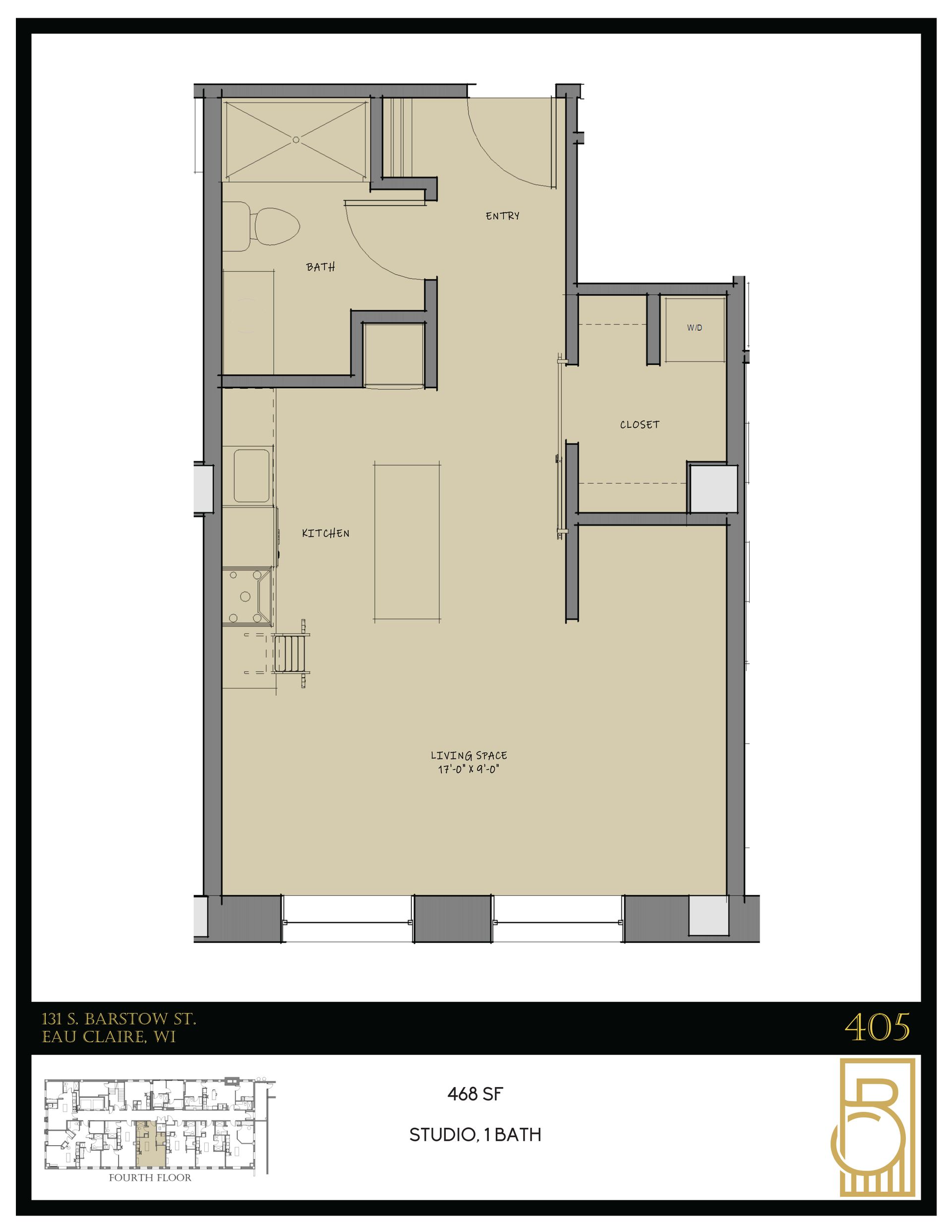 A floor plan of a house with the number 5 on it