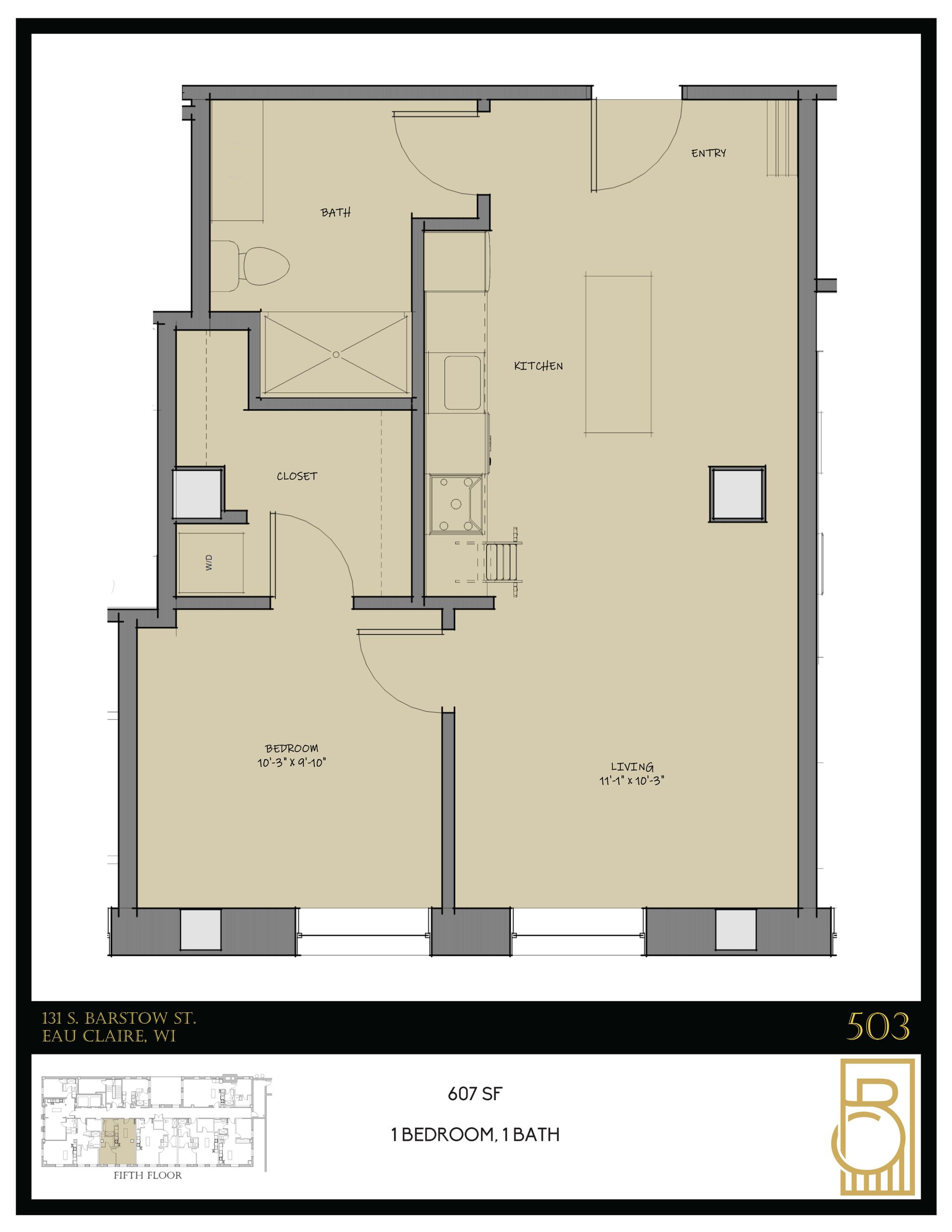 A floor plan of a house with the number 5 on it
