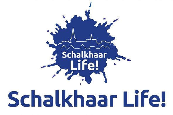 Een logo voor een bedrijf genaamd schalkhaar life