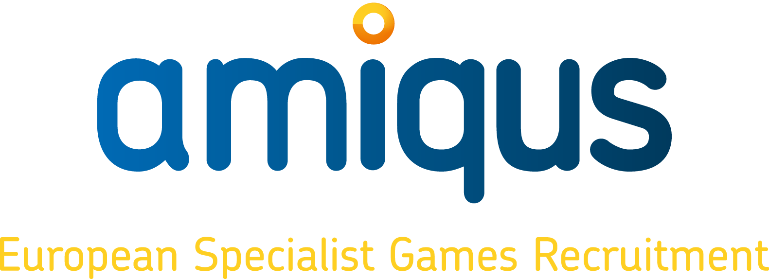 A logo for amiqus european specialist games recruitment