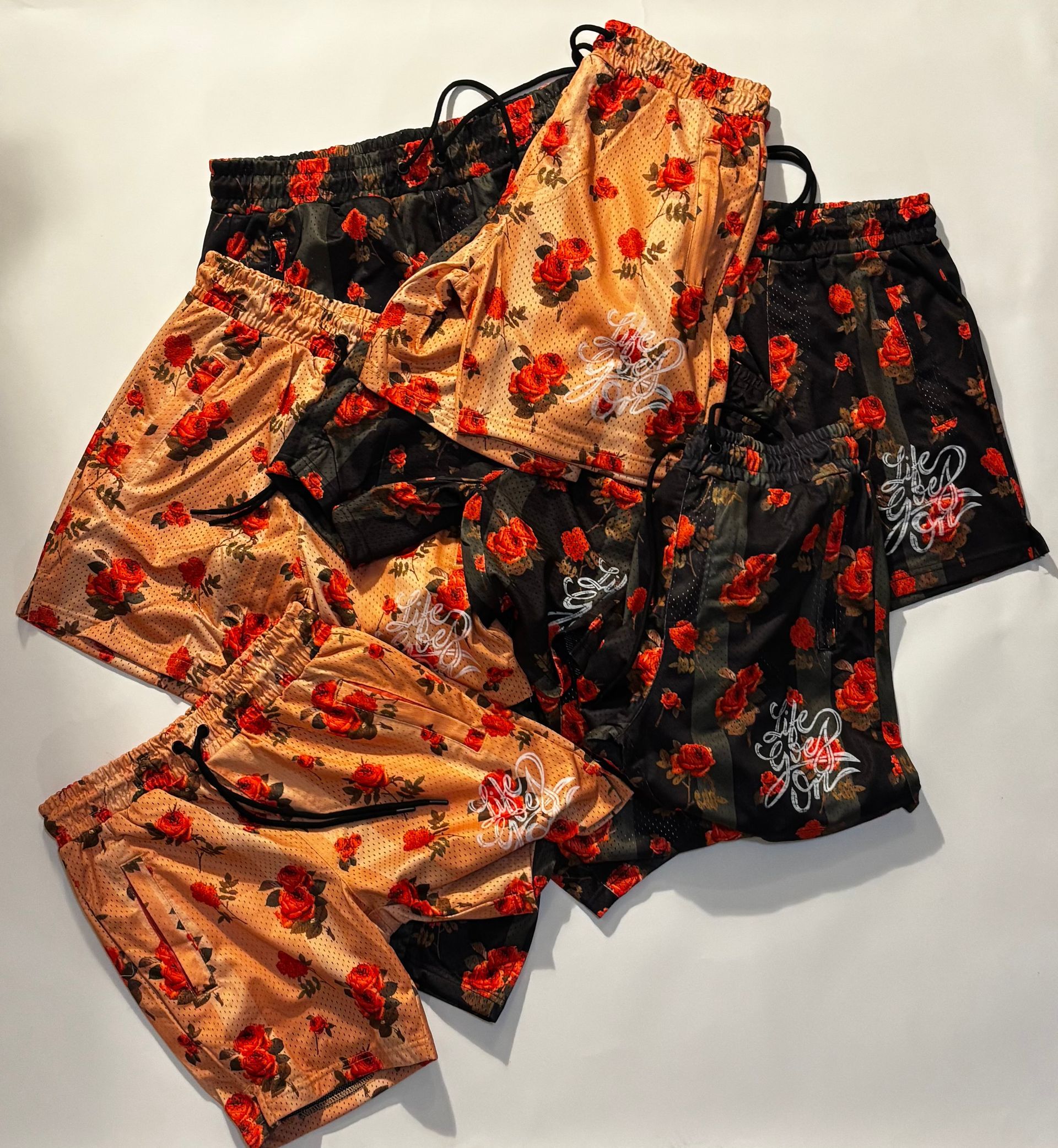 Life Goes on Floral Mesh Shorts