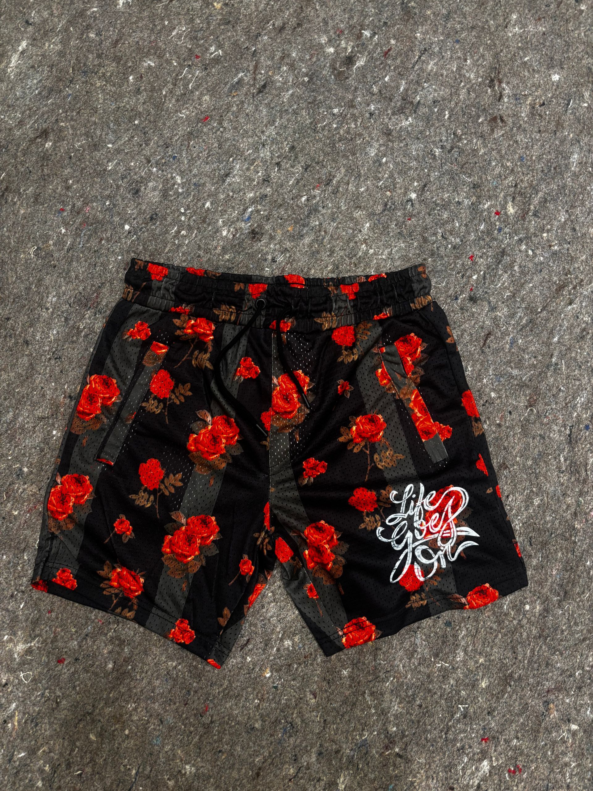 Life Goes on Floral Mesh Shorts
