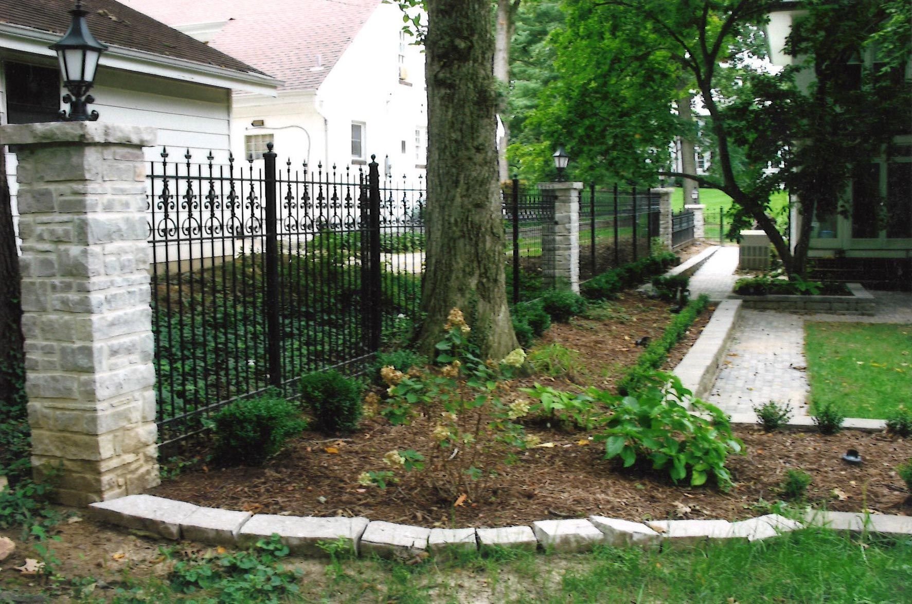 Brick fence column in St. Louis, MO