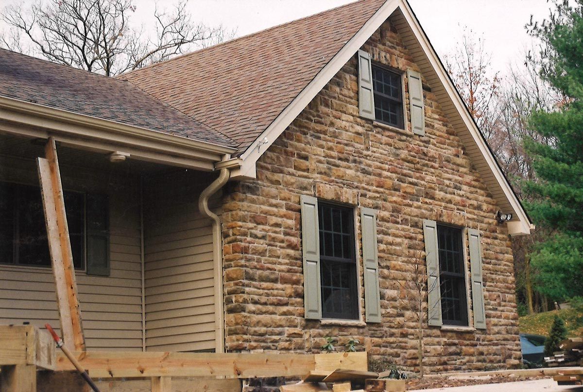 Brick walls of a house in St. Louis, MO