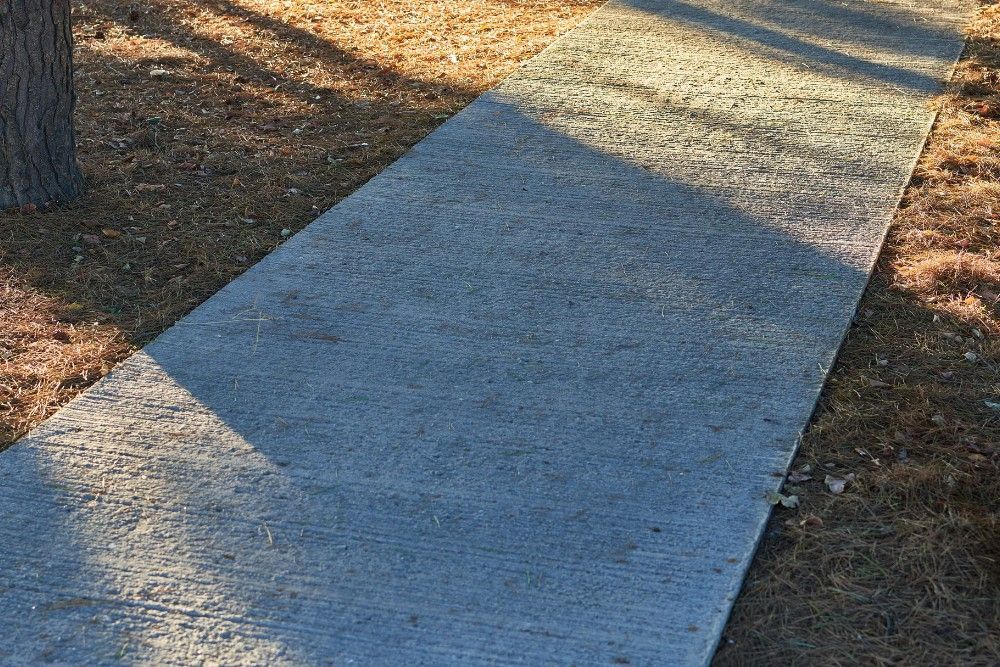 Concrete walkway in the morning in St. Louis, MO