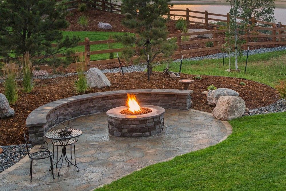 Fire pit in an open space in St. Louis, MO