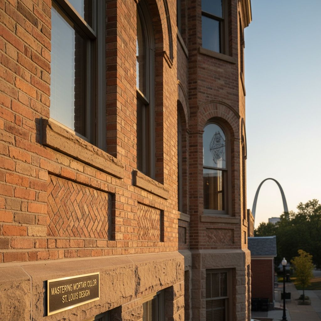 Selected mortar colors harmonizing with brick and stone in a St. Louis architectural setting