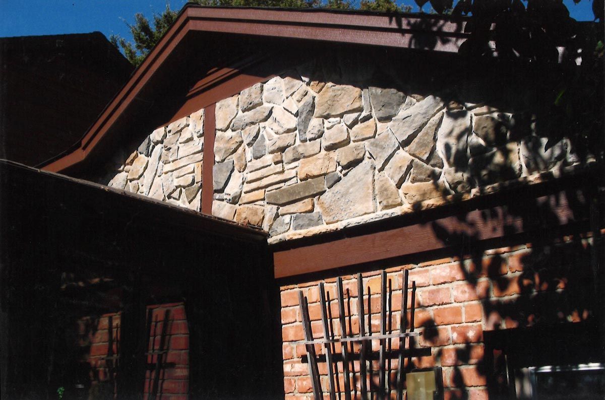 Stone with different shapes on the wall in St. Louis, MO