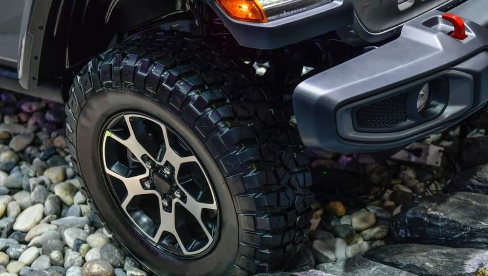 A Close Up of a Jeep Tyre on a Rocky Surface — ARB Budget Tyres in Delacombe, VIC