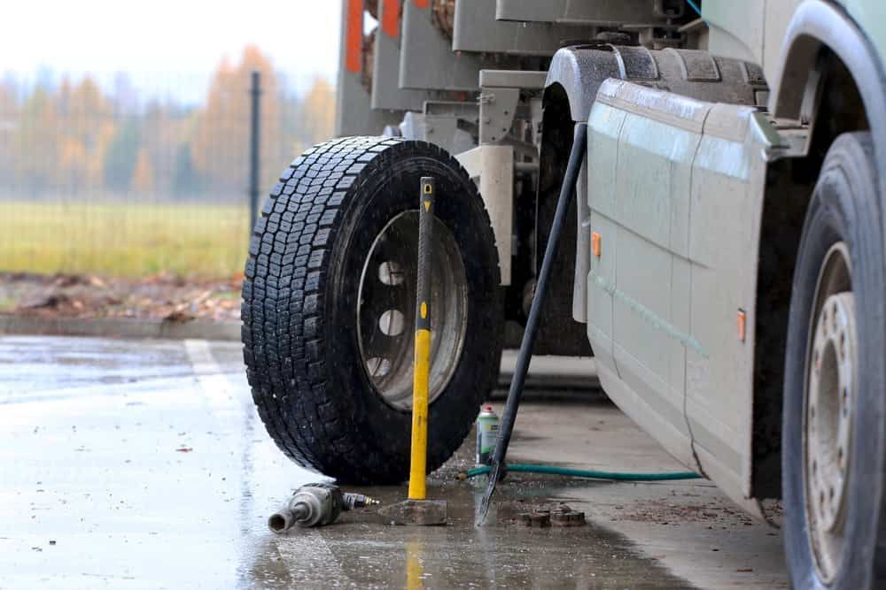 A Truck is Being Changed at a Gas Station — ARB Budget Tyres in Delacombe, VIC