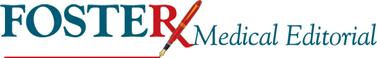 Foster medical editorial logo with a pencil in the middle