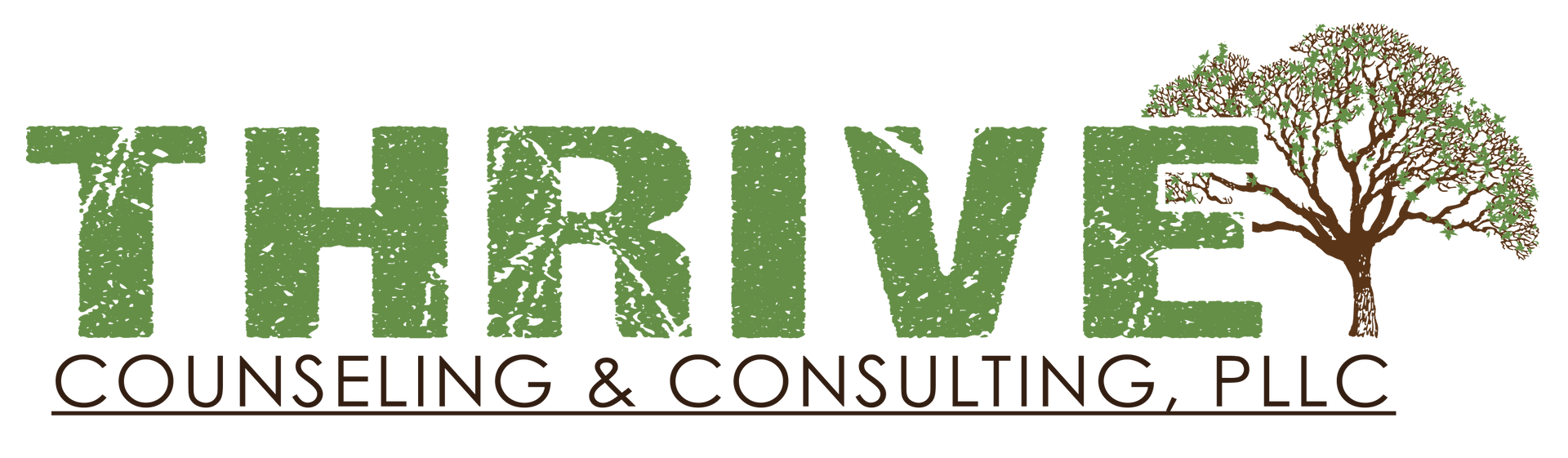 A logo for thrive counseling and consulting pllc