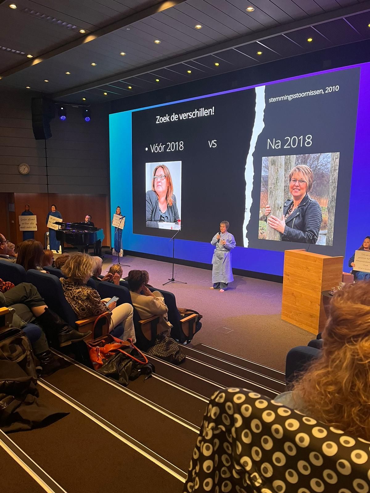 Eén van de sprekers bij het Universitair Medisch Centrum Groningen. Beste zorg voor vrouwen vraagt om meer kennis van vrouwenlichaam