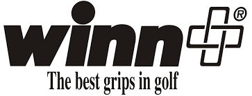 A black and white logo for winn the best grips in golf