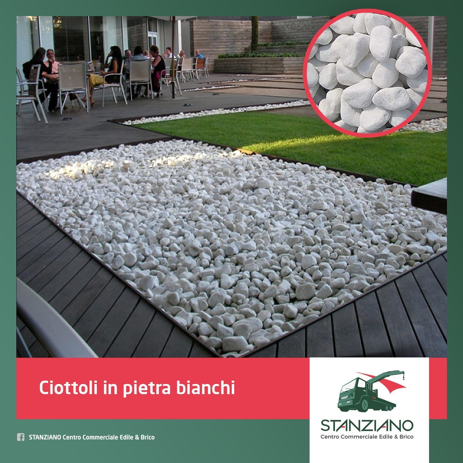 ciottoli per giardino